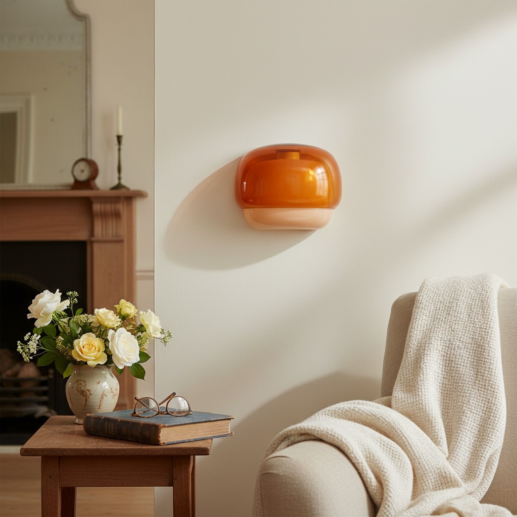 Clinco Mushroom Glazen Wandlamp - Moderne Verlichting voor Woonkamer en Slaapkamer HL1777