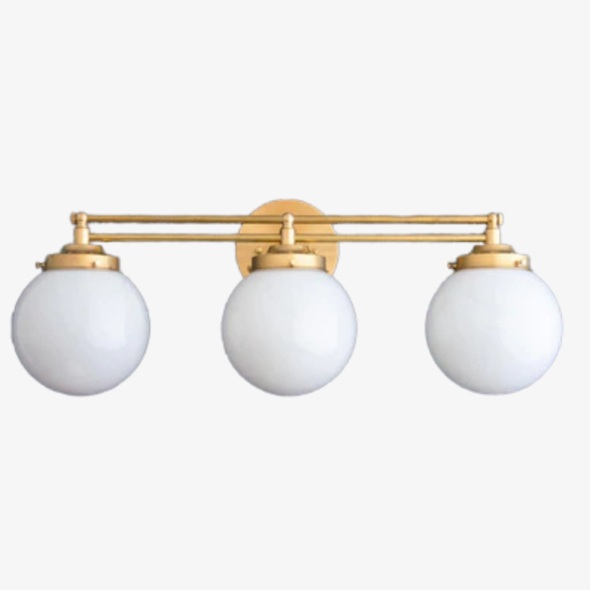 Glorica Glass moderne badkamerlamp - 3-lichts bolvormige badkamerarmatuur van opaalglas HL1714