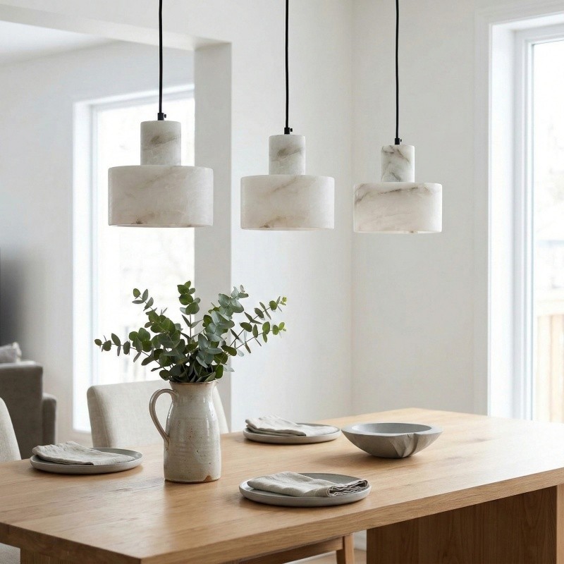 Cylorion Alabaster hanglamp - Moderne minimalistische hanglamp voor de eetkamer HL2498
