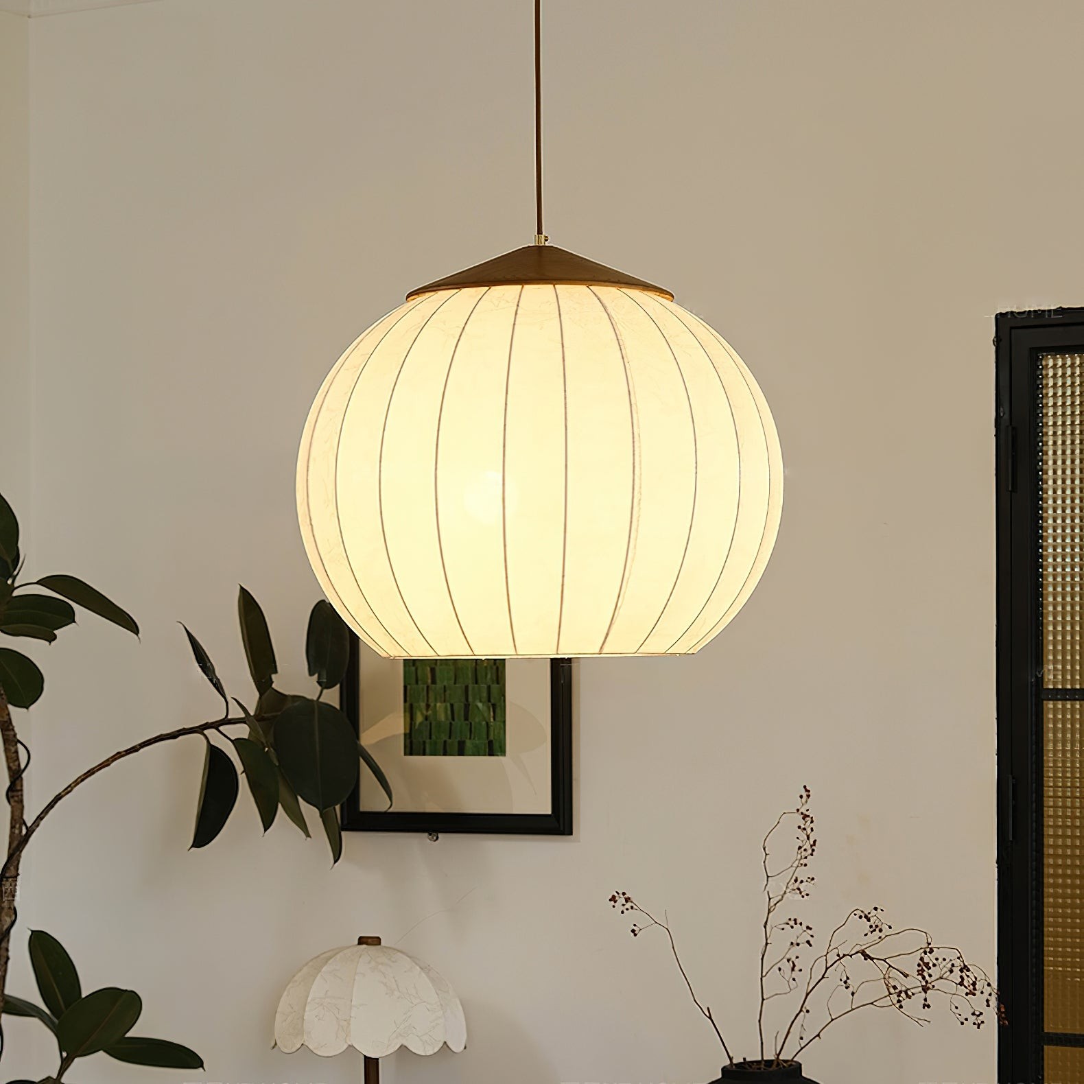 Japanse stijl stoffen lantaarn hanglamp HL547