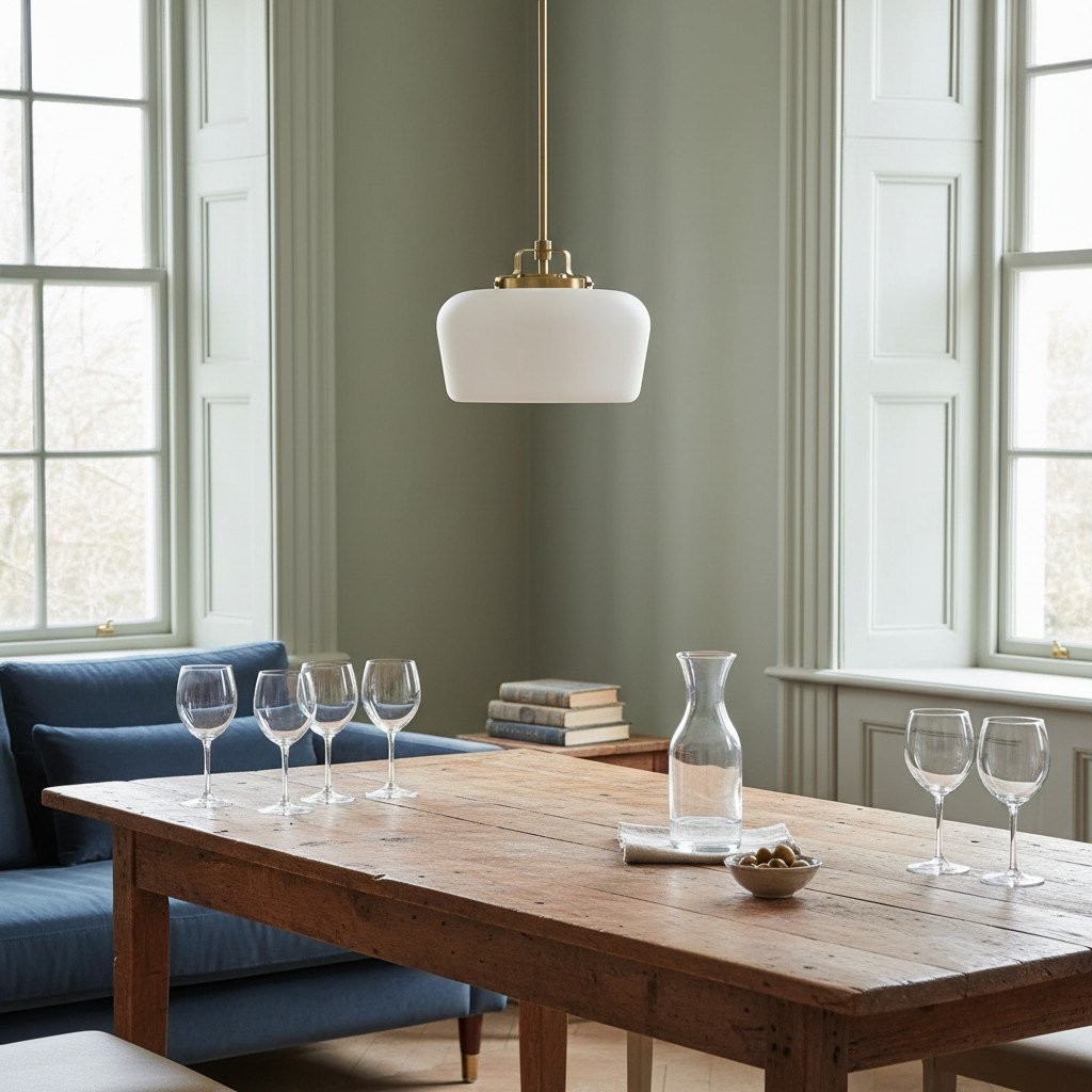 Lirra Opaalglazen Hanglamp - Moderne Verstelbare Metalen Hanglamp voor Keuken en Eetkamer HL1961