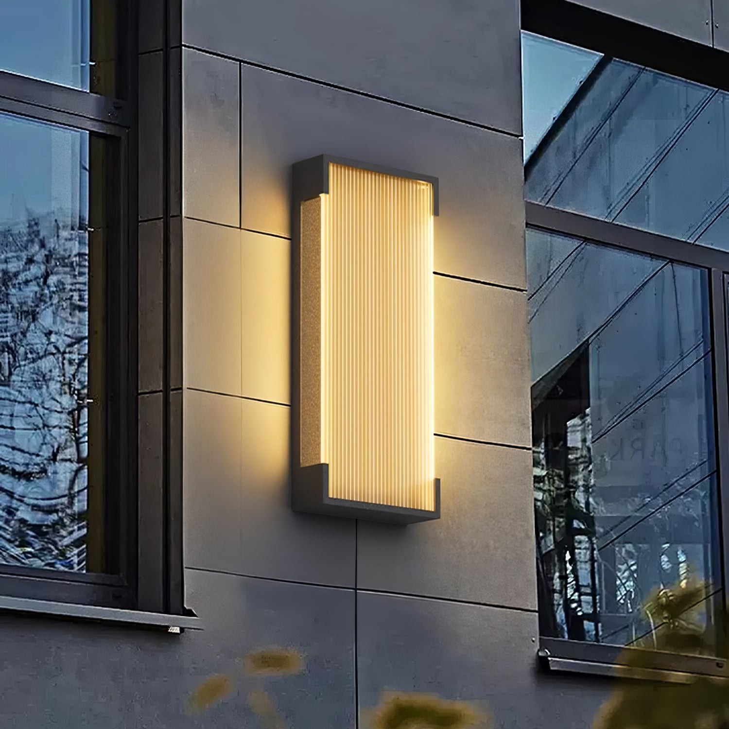 Rechthoekige buitenwandlamp HL793