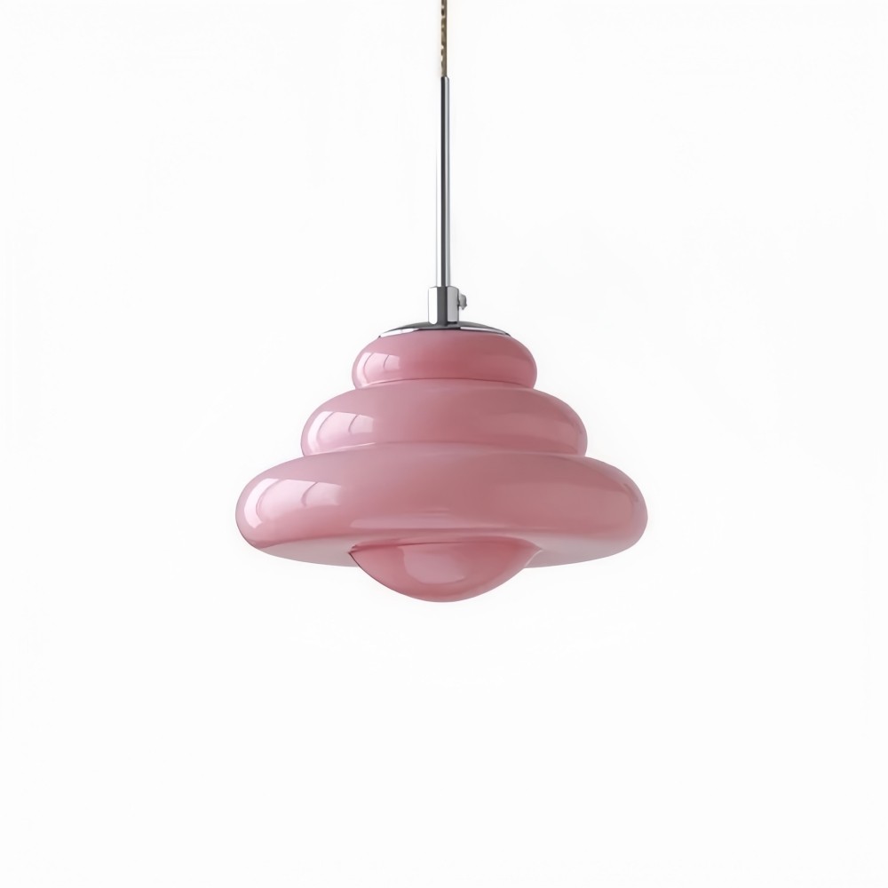 Art Deco glazen hanglamp - Bauhaus Donut kleurrijk ontwerp HL1334
