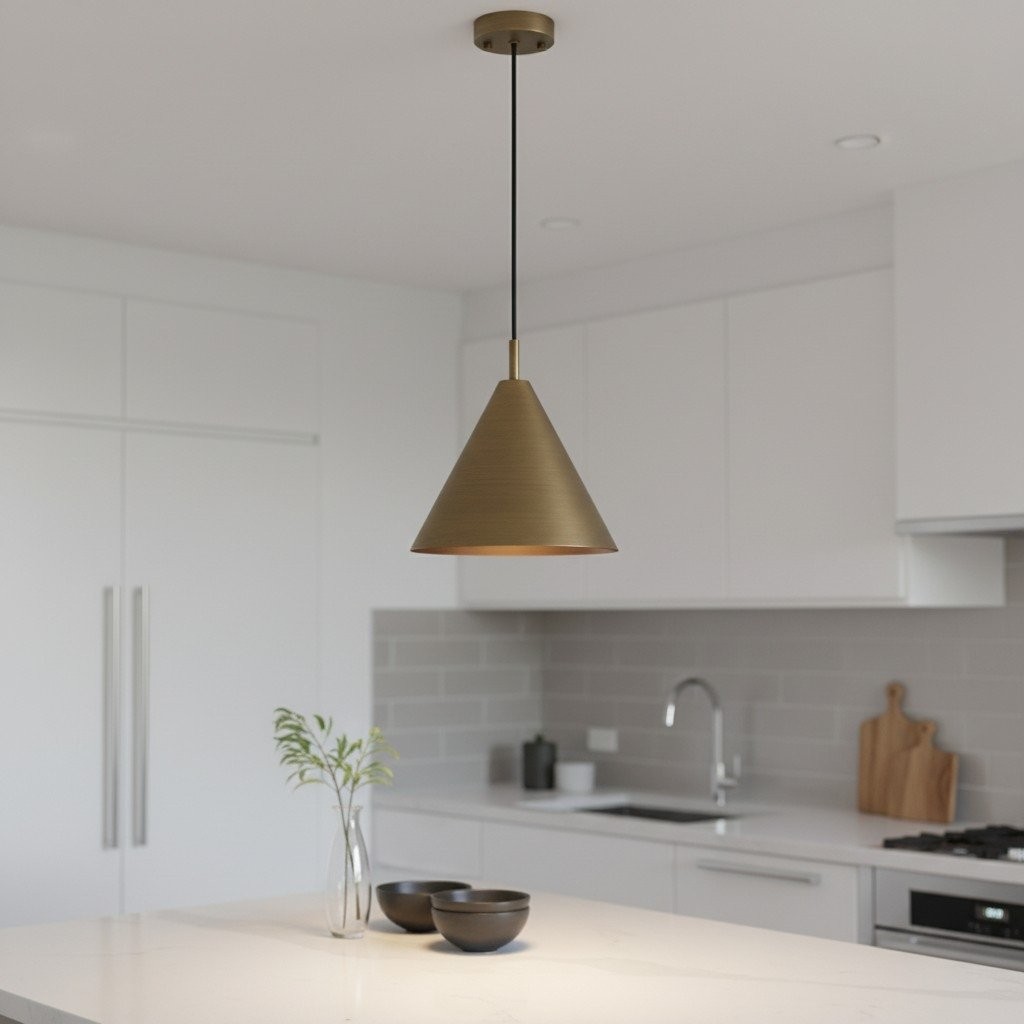 Oricone hanglamp - Klassiek en chique ontwerp met bronzen of messing afwerking, perfect voor de eet- of woonkamer HL2129