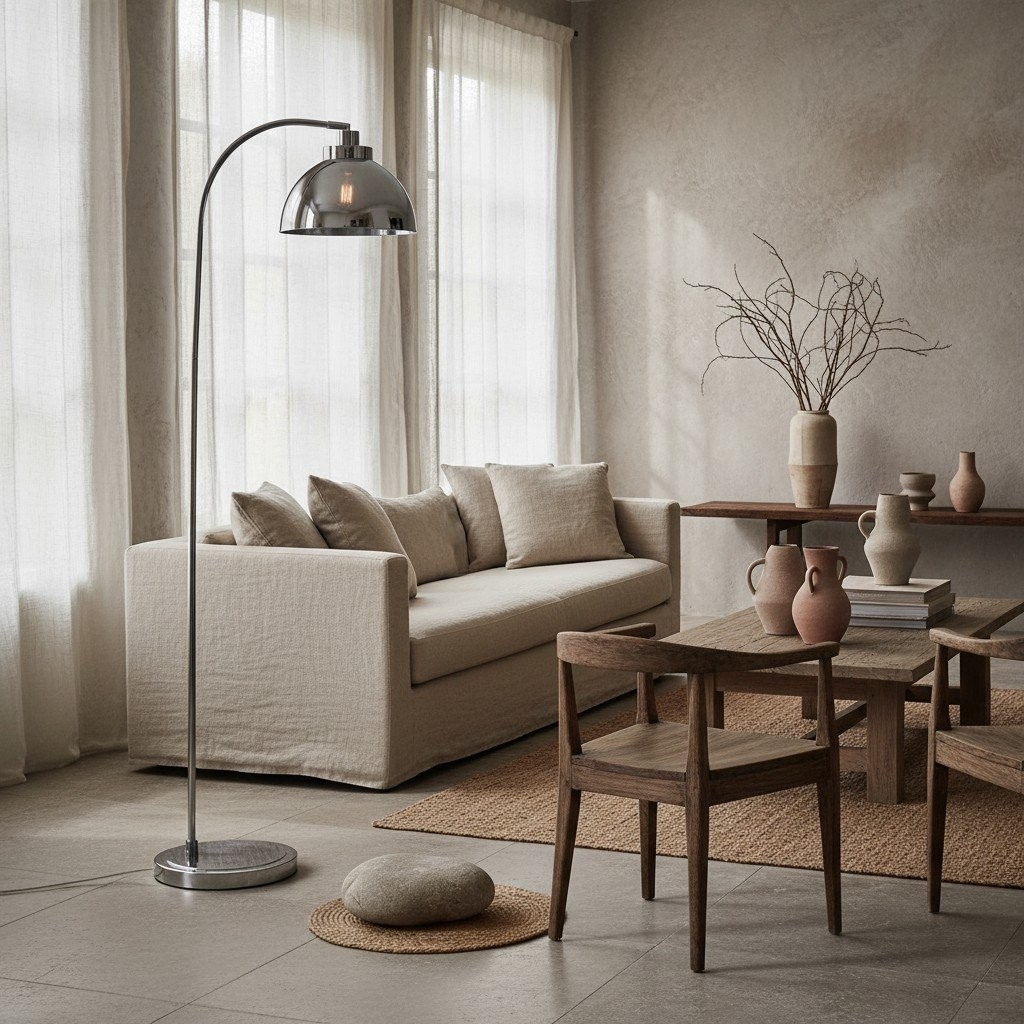 Staande lamp in Shimmera-stijl - Strakke, eigentijdse verlichting voor woon- en boetiekruimtes HL2069