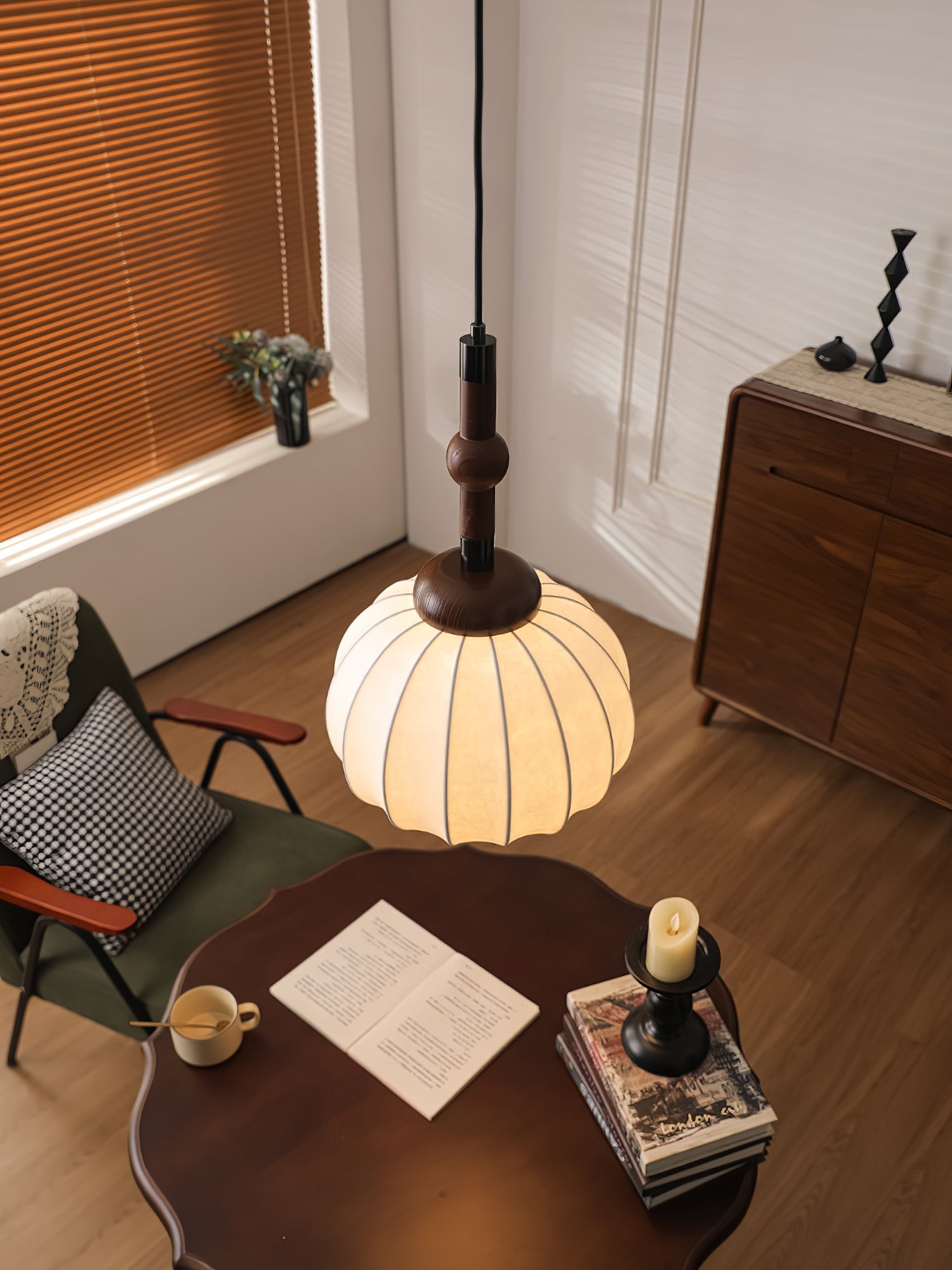 Zijden bol hanglamp HL741