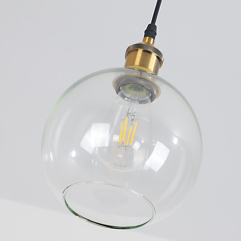 Nordic Vintage Glazen Bol Hanglamp HL244
