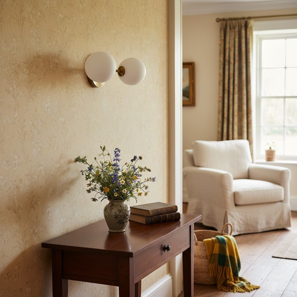 Glorica Glazen Badkamerlamp - Moderne Wandlamp van Messing voor Badkamerstijl HL1680