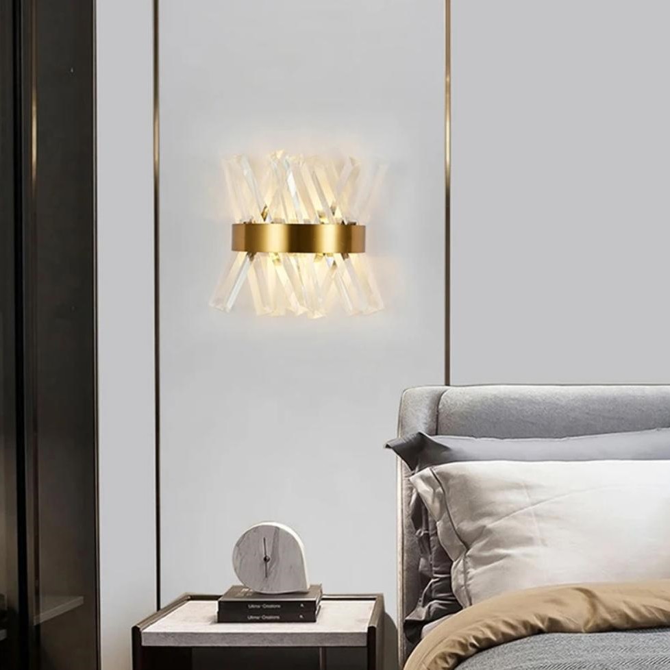 Moderne luxe kristallen wandlamp voor naast het bed HL962