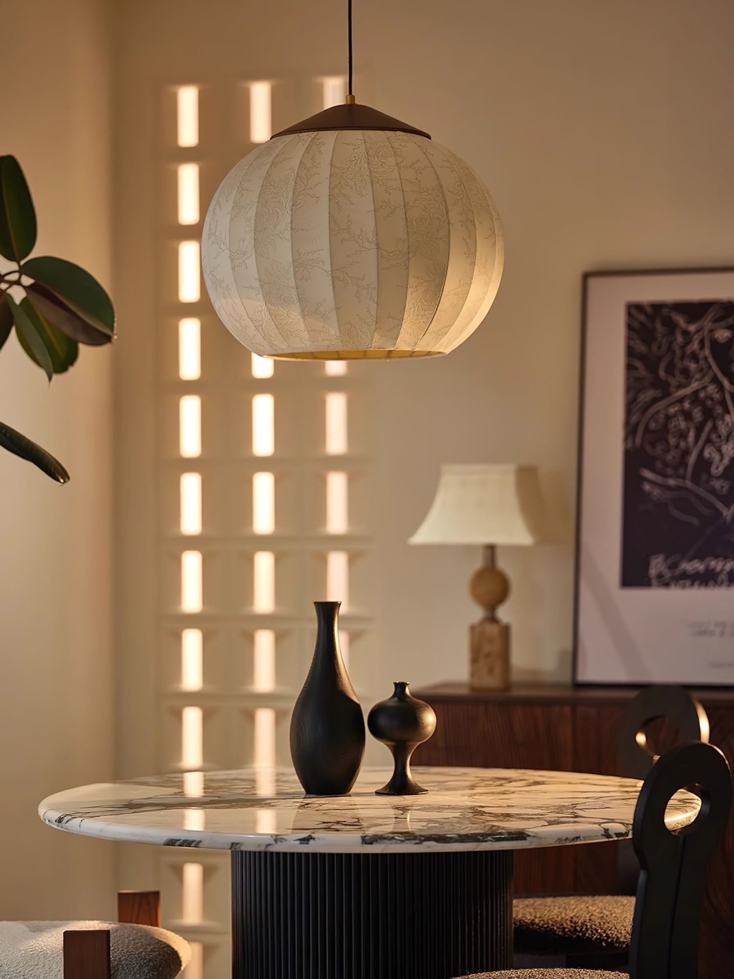 Japanse stijl stoffen lantaarn hanglamp HL547