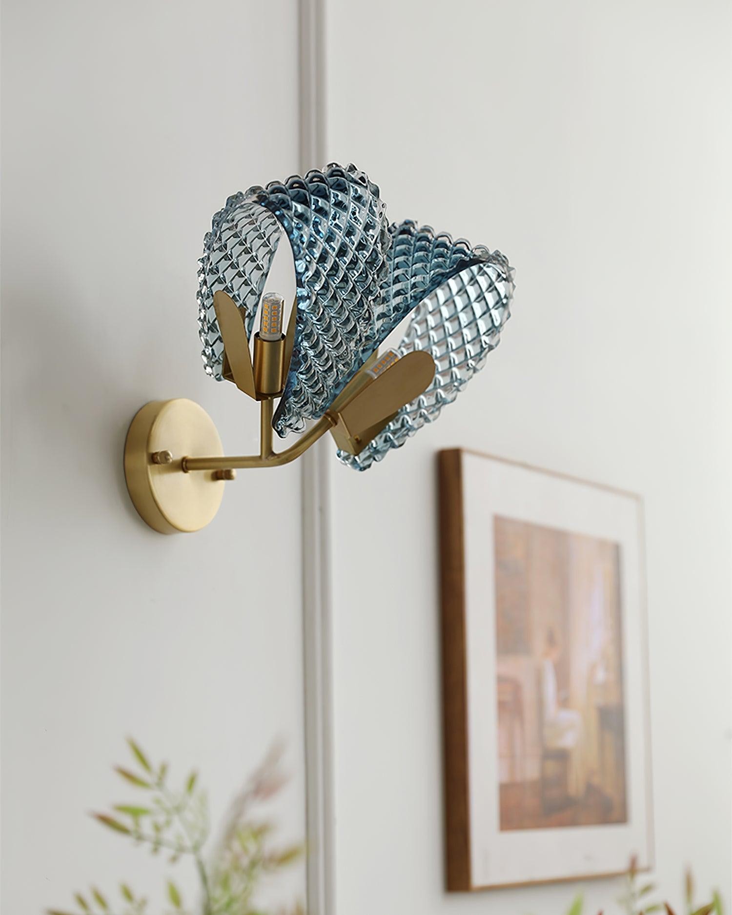 Creatieve Licht Luxe Blauwe Lint Wandlamp HL381