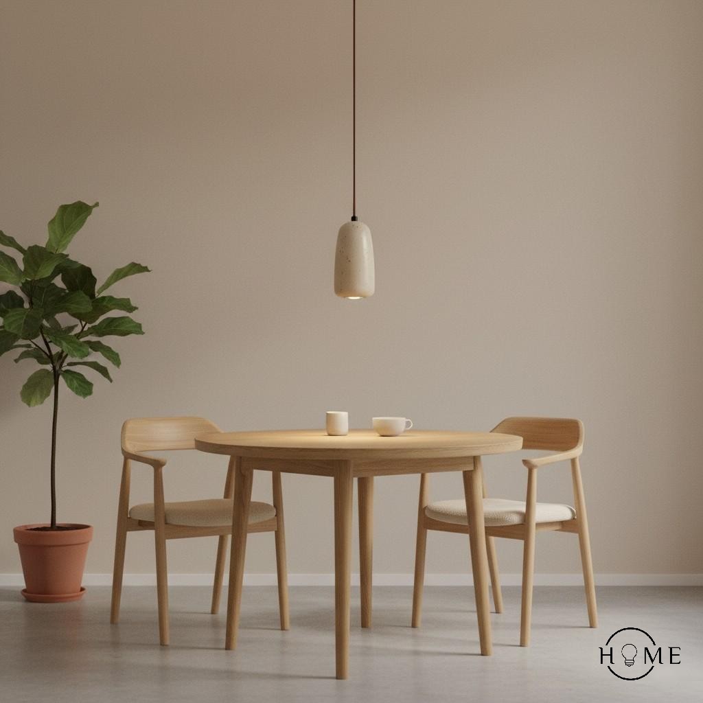 Traditionele Japanse Travertijn Houten Hanglamp HL869