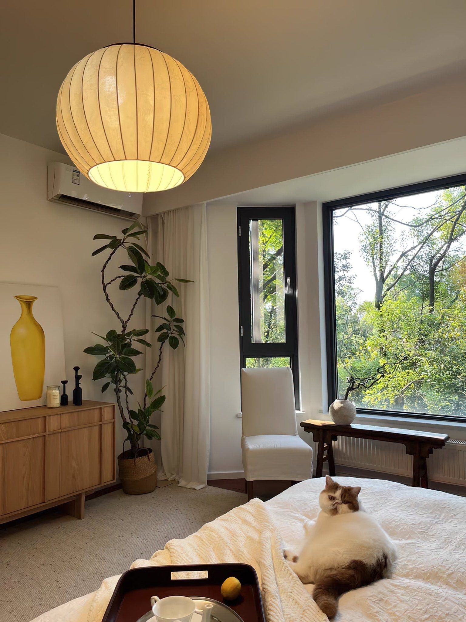 Japanse stijl stoffen lantaarn hanglamp HL547