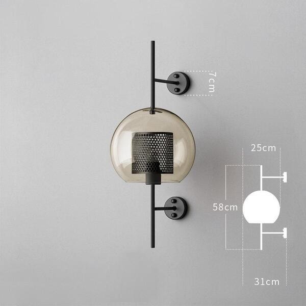 Vintage Glazen Wandlamp Woonkamer Industrieel HL50