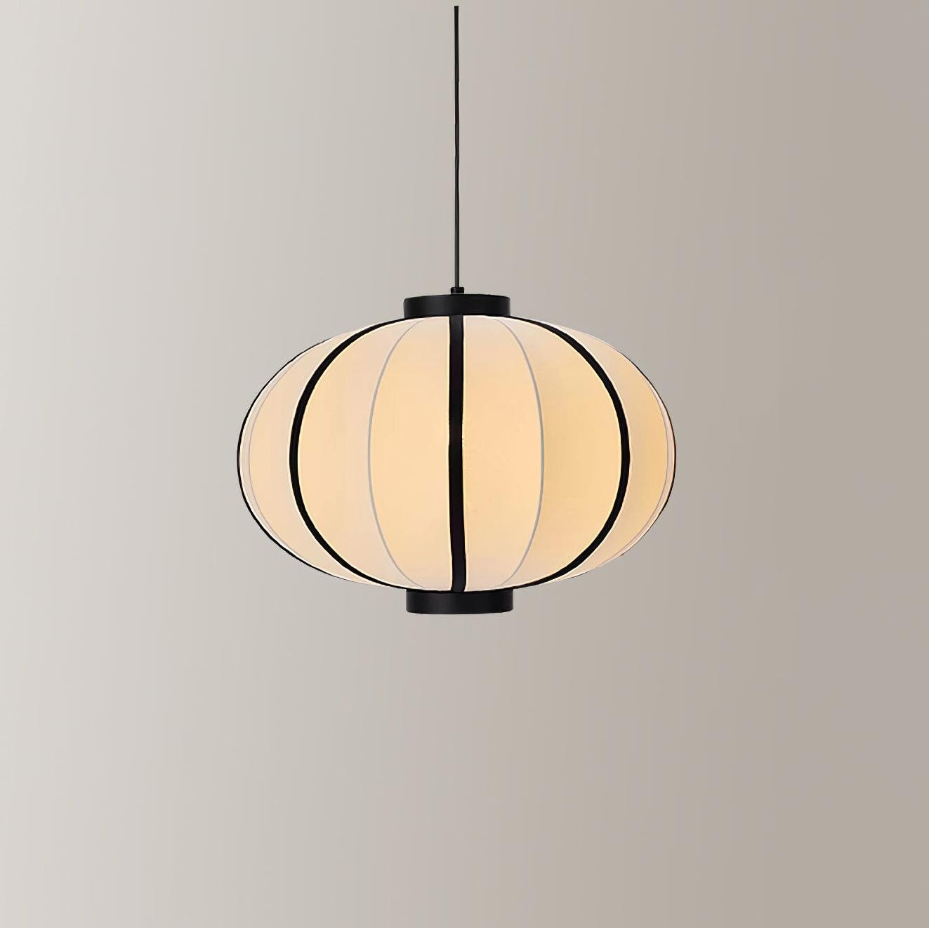 Minimalistische zwart-witte lantaarn hanglamp HL816
