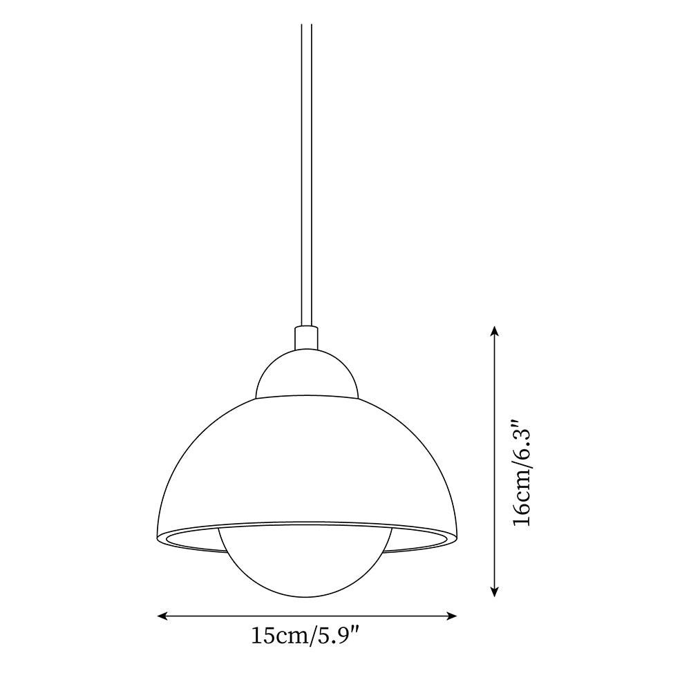 Gele travertijn hanglamp in Wabi-Sabi-stijl HL735