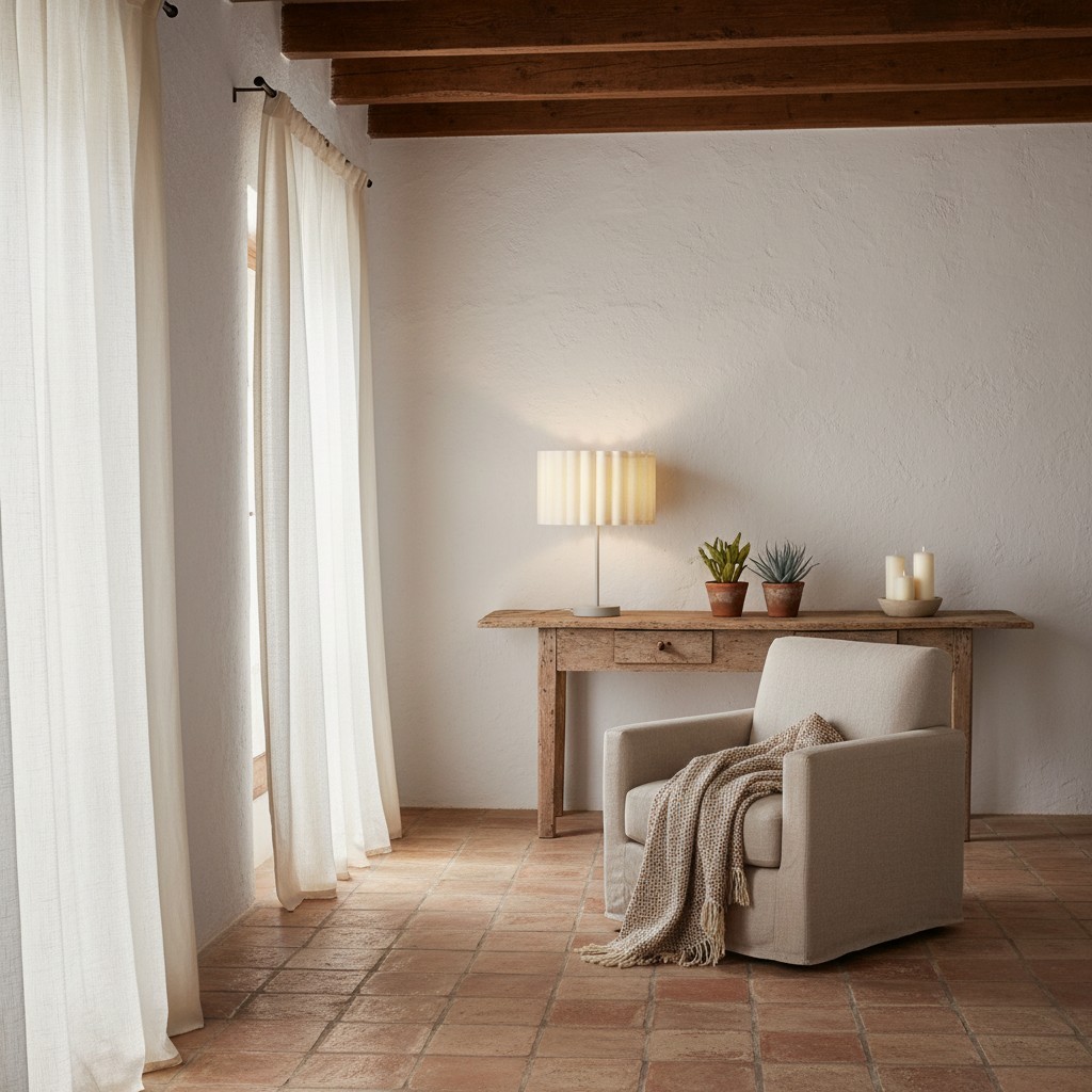 Velura tafellamp - Beige linnen kap in lichtbeige HL2269
