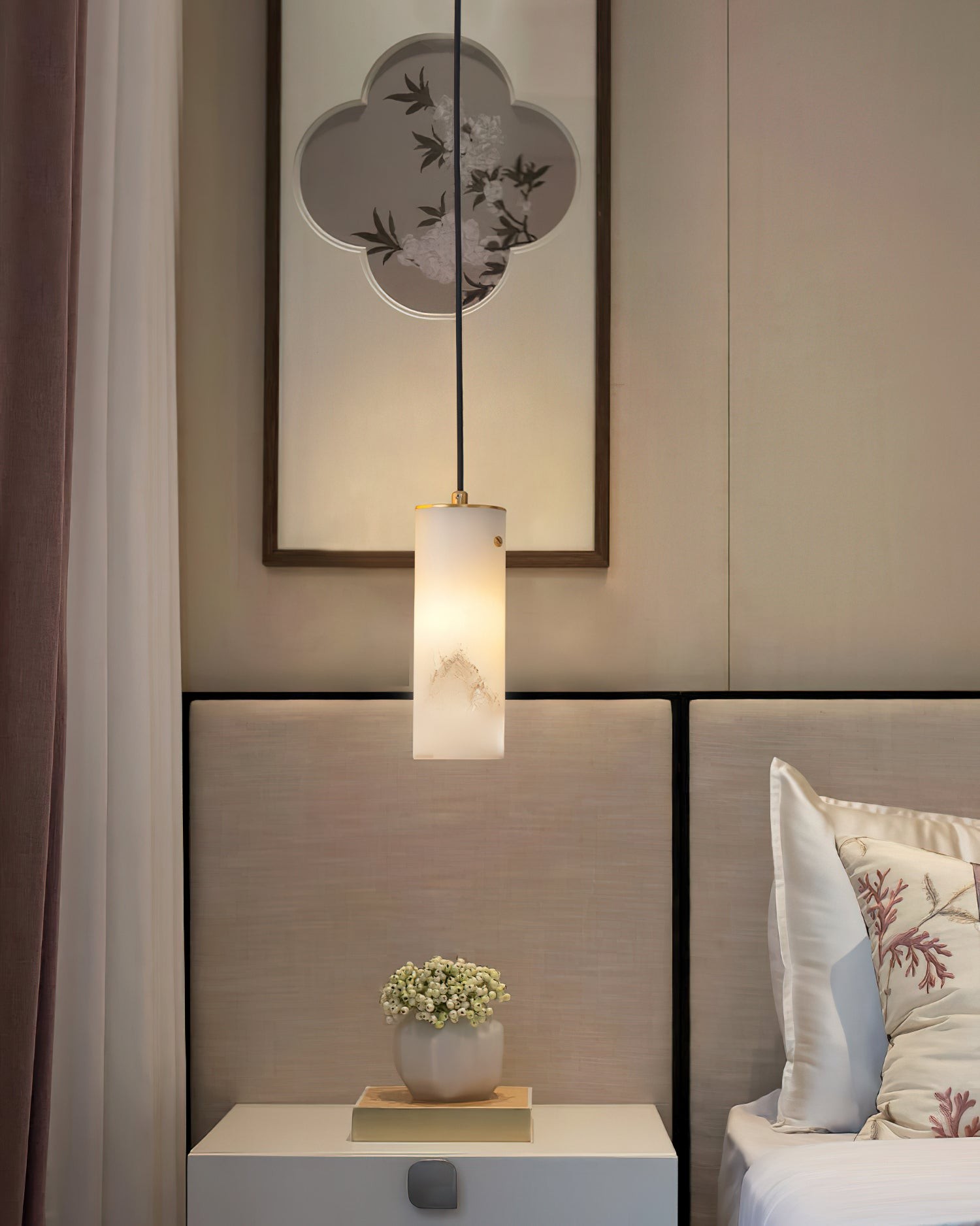 Nula verticale alabaster hanglamp HL2979