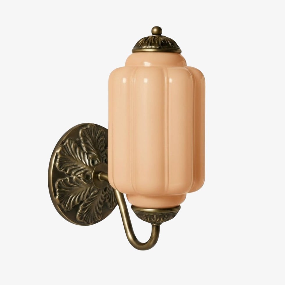 Eloise Messing Wandlamp – Elegante Melkglas Vintage Verlichting HL1652