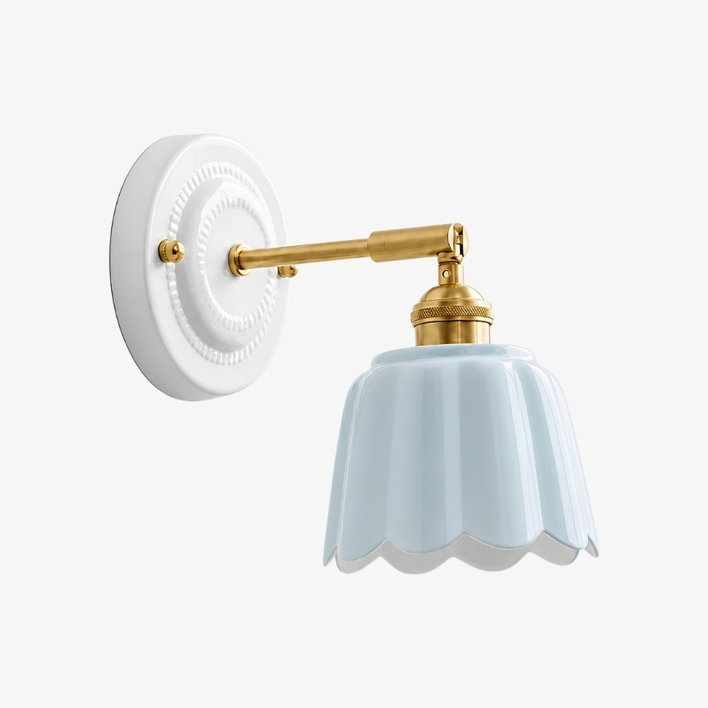 Cienax Retro Keramische Bloem Wandlamp voor Slaapkamer of Woonkamer HL3578