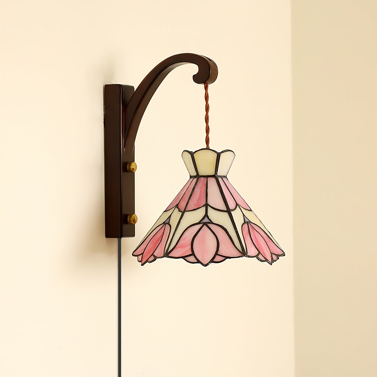 Serena Tiffany wandlamp met stekker HL2613