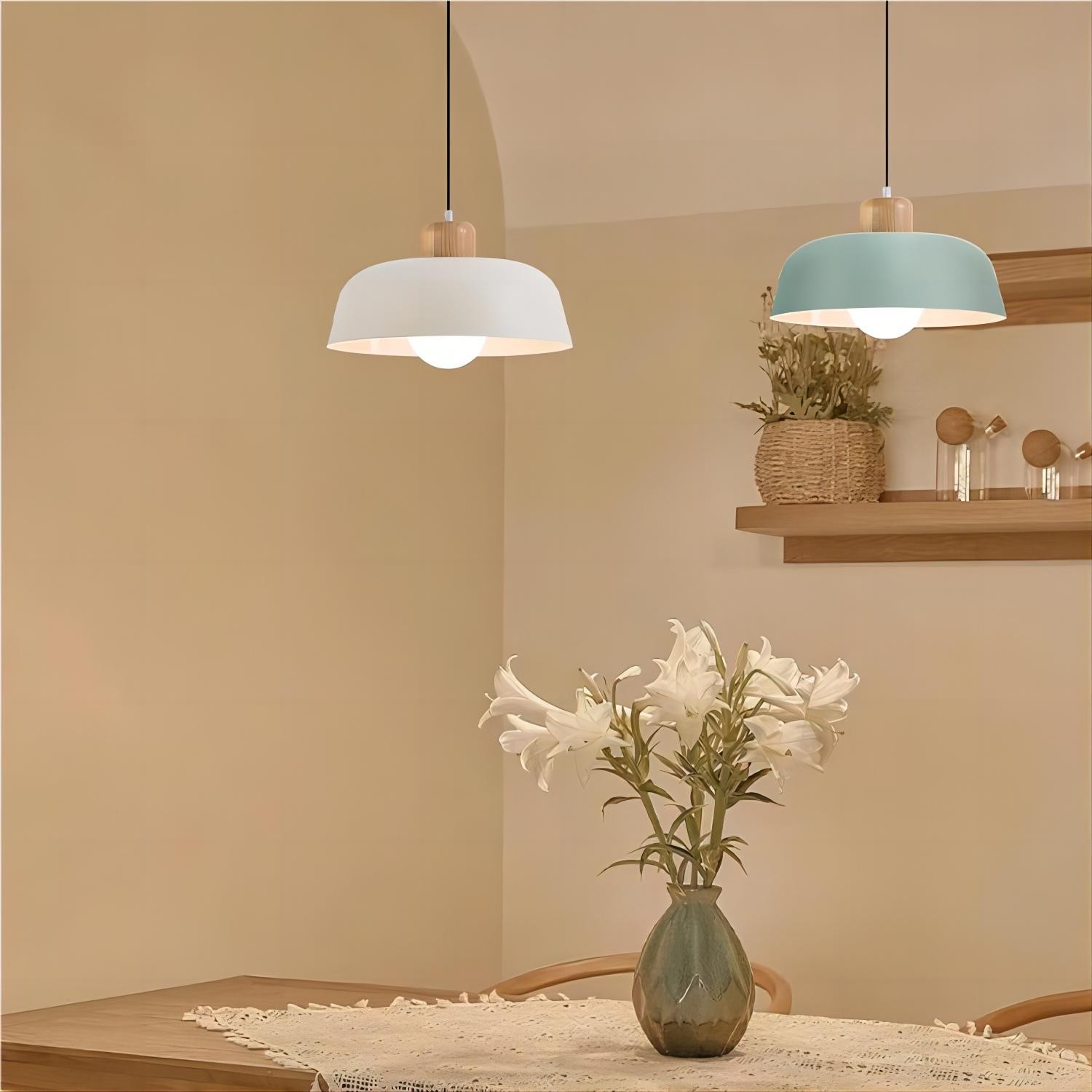 Scandinavische Houten Kom Vorm Keuken Hanglamp HL101