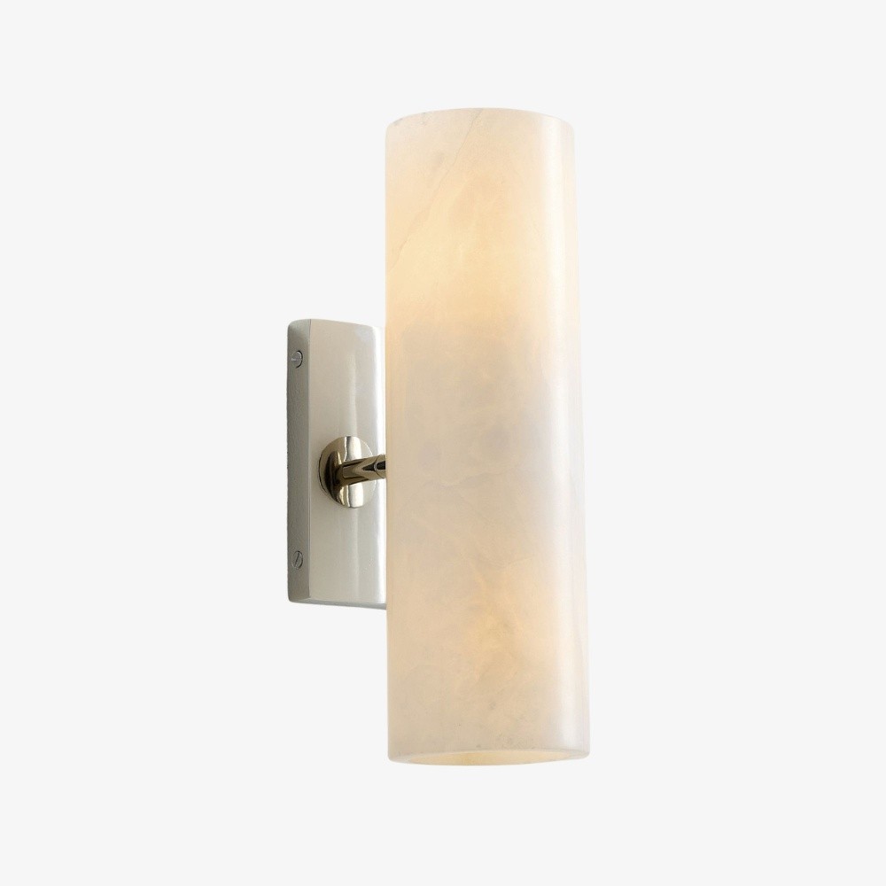 Wolvina Natural Marble Tube Wandlamp met Strakke Metalen Details HL1427