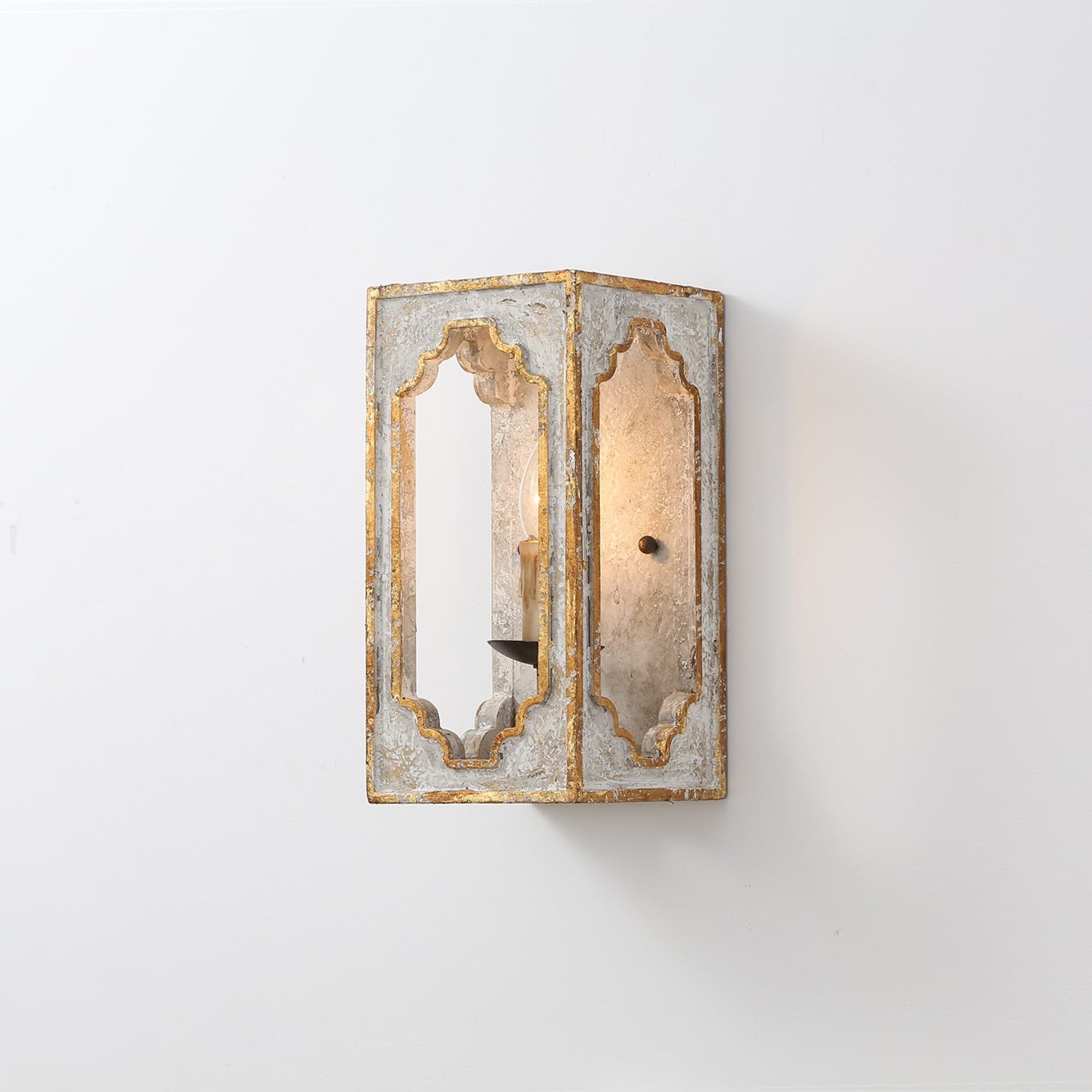 Boho rustieke kubusvormige wandlamp HL3183