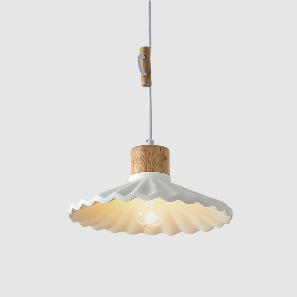 Cement Macaron hanglamp - moderne geplooide kap voor hal HL1328