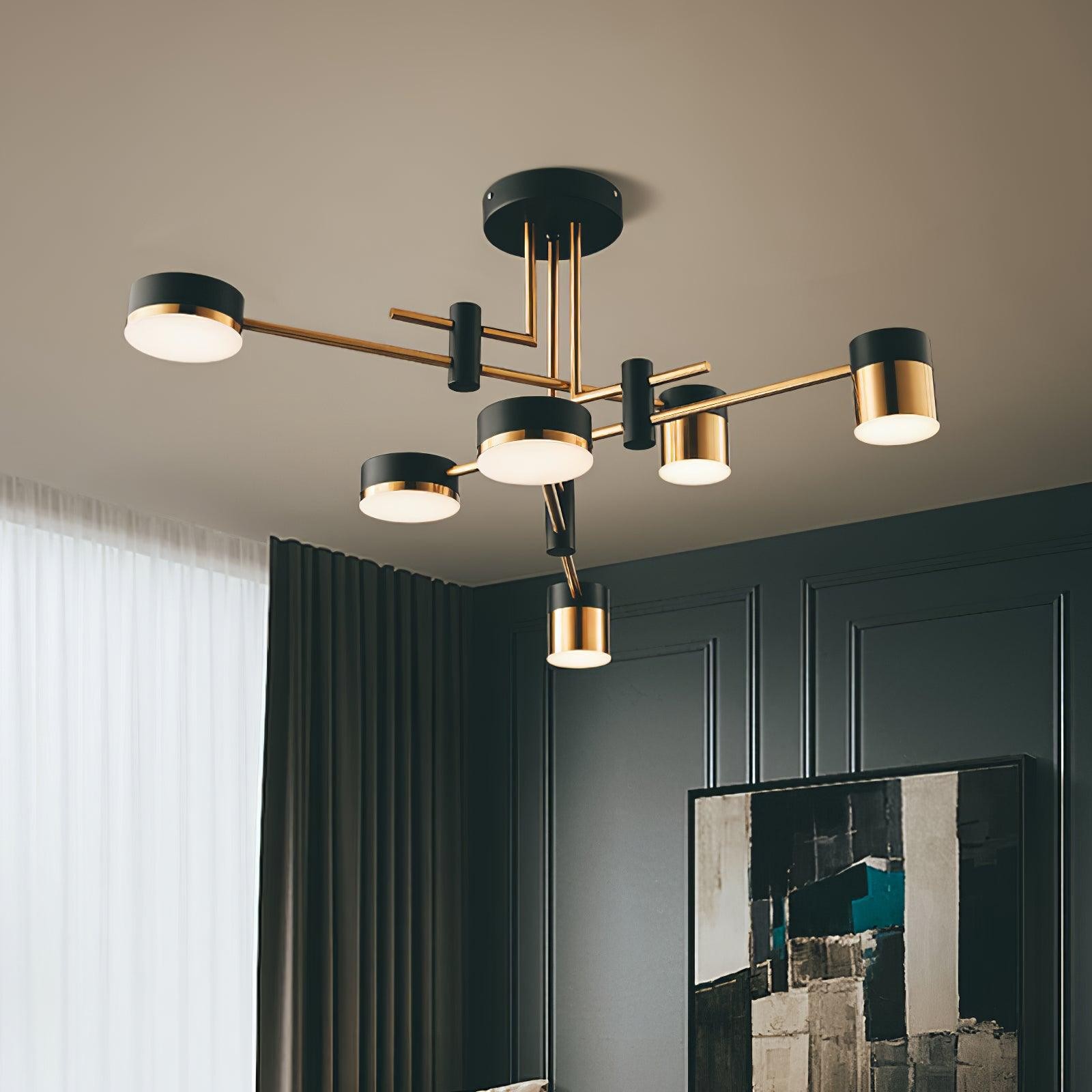 Luxe Spider Sputnik Design Metalen Schijf Plafondlamp HL1090