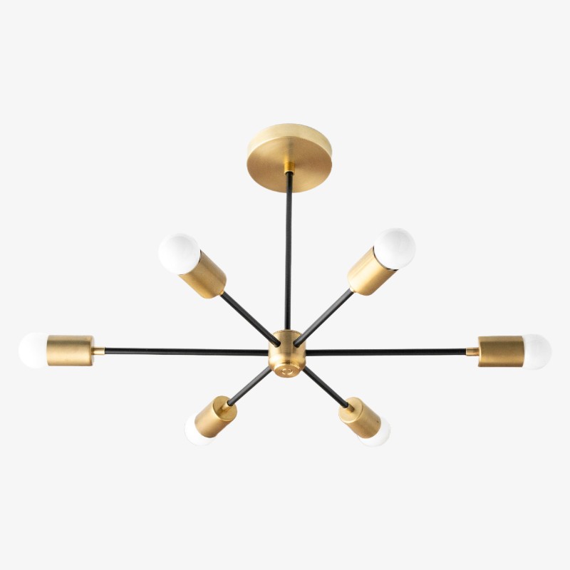 Mobilux Line Mid Century Modern Kroonluchter - 6-kops Hangende Plafondlamp HL1674