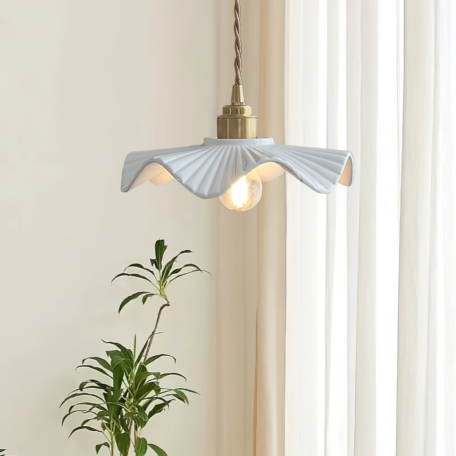 Keramische Wave Flower Hanglamp HL1131