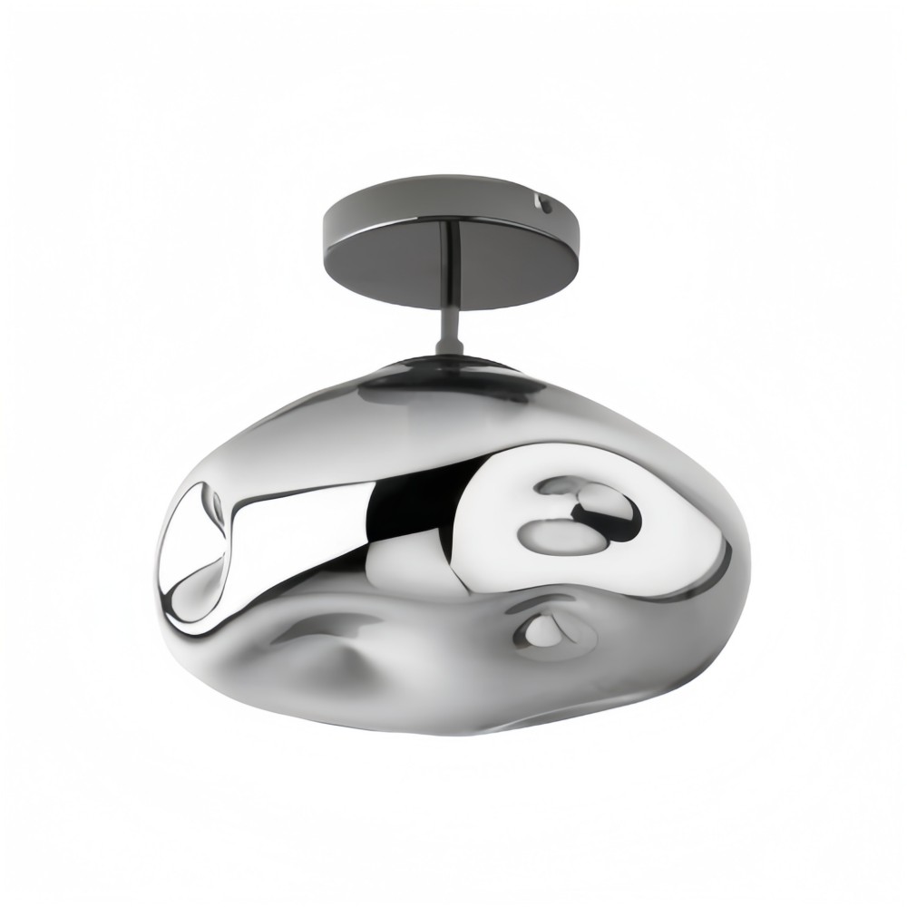 Moderne plafondlamp van chroomspiegelglas - minimalistische stijl voor woonkamer HL1054