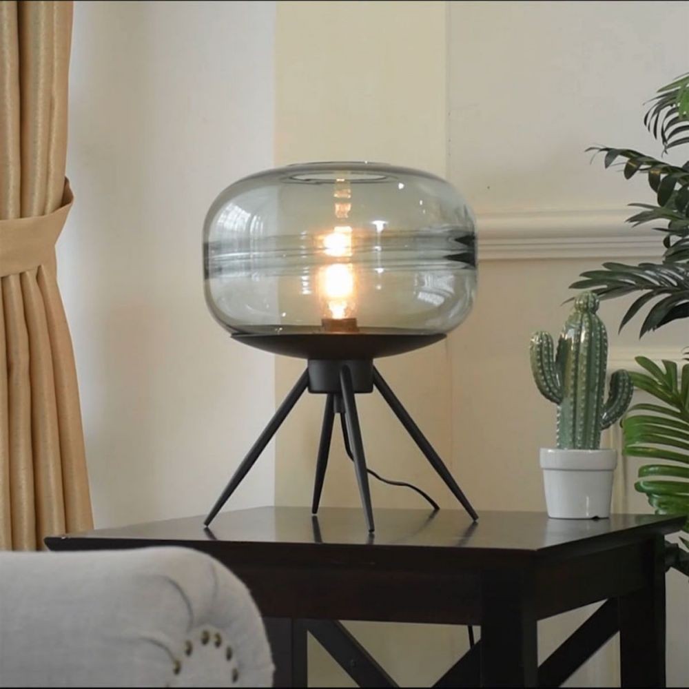 Vintage Glazen Lighthouse Tafellamp