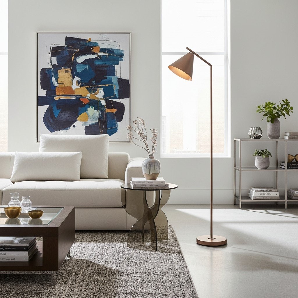 Oricone moderne vloerlamp met verstelbare arm - leeslamp in cape-stijl HL2196