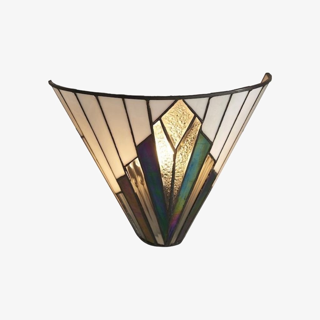 TF Astoria Vintage Waaiervormige Wandlamp - Handgemaakt Kunstglas - Sfeerverlichting voor Slaapkamer HL2234