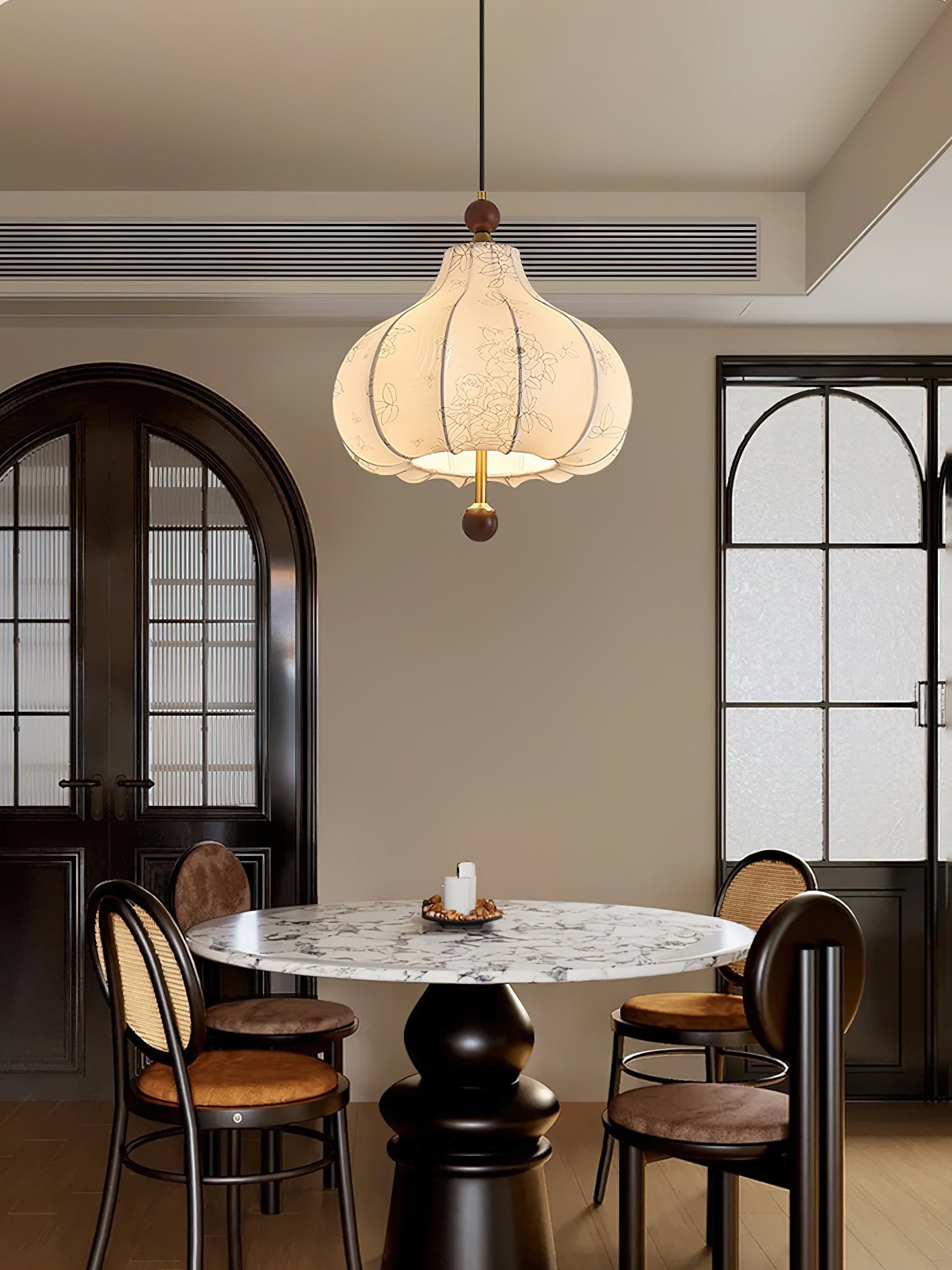 Franse Retro Stoffen Patroon Hanglamp HL496