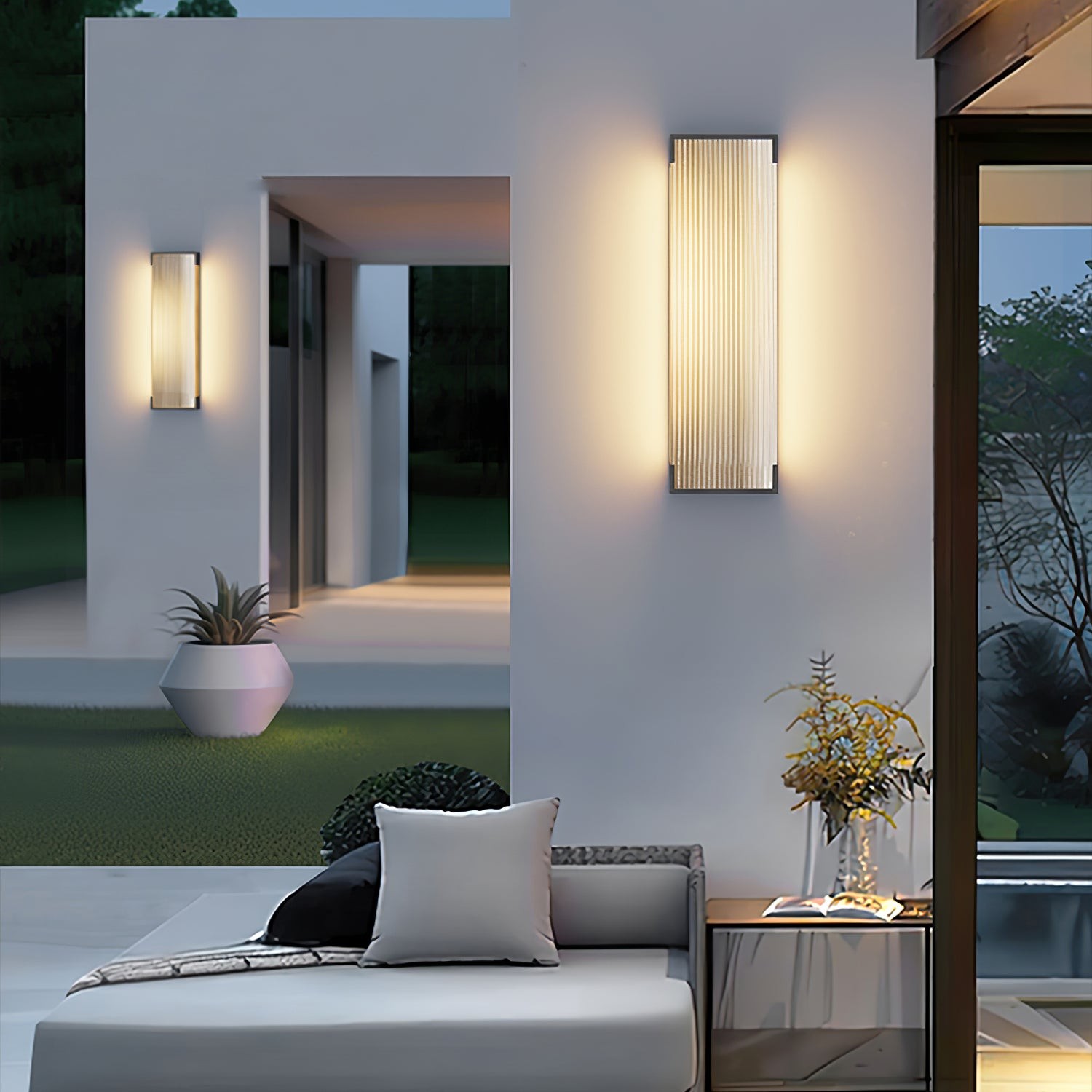 Rechthoekige buitenwandlamp HL793