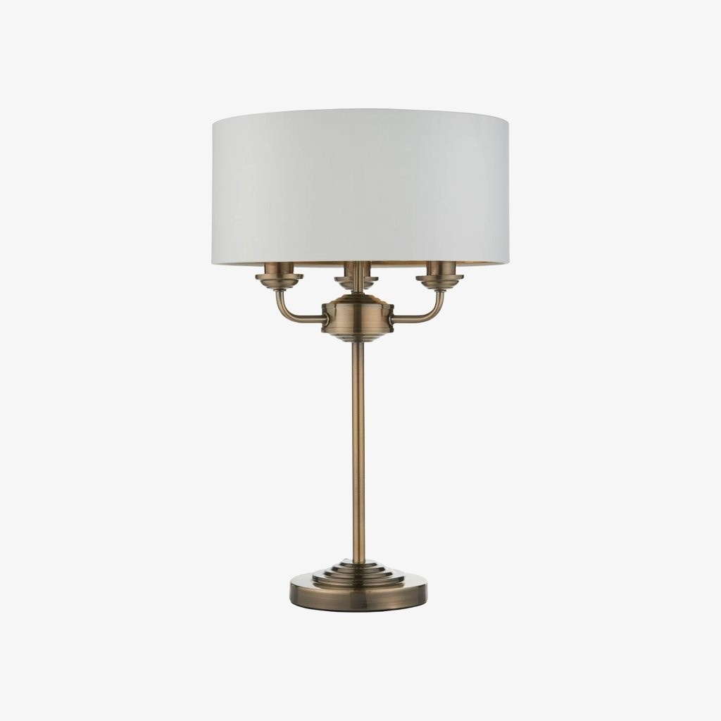 Tela 1-lichts en 3-lichts tafellamp - Modern linnen en metaal voor naast het bed of in de woonkamer HL2043