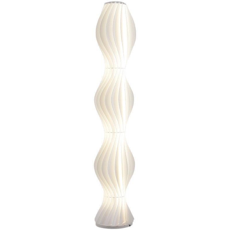 Vapor Vloerlamp Wit Gegolfd