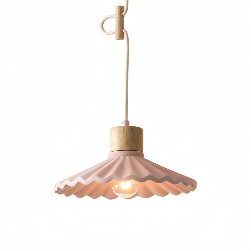 Cement Macaron hanglamp - moderne geplooide kap voor hal HL1328