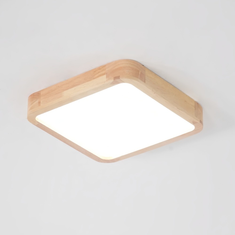 LignoForma Geometrische Plafondlamp - Moderne Houten LED Plafondlamp voor Slaapkamer en Woonkamer HL2449