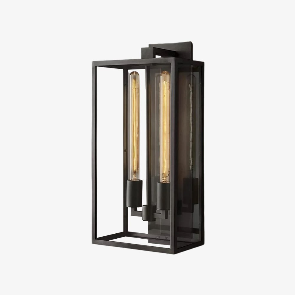 Klassieke Beckman Vintage Wandlamp - Staal & Glas Lineair Design HL1821