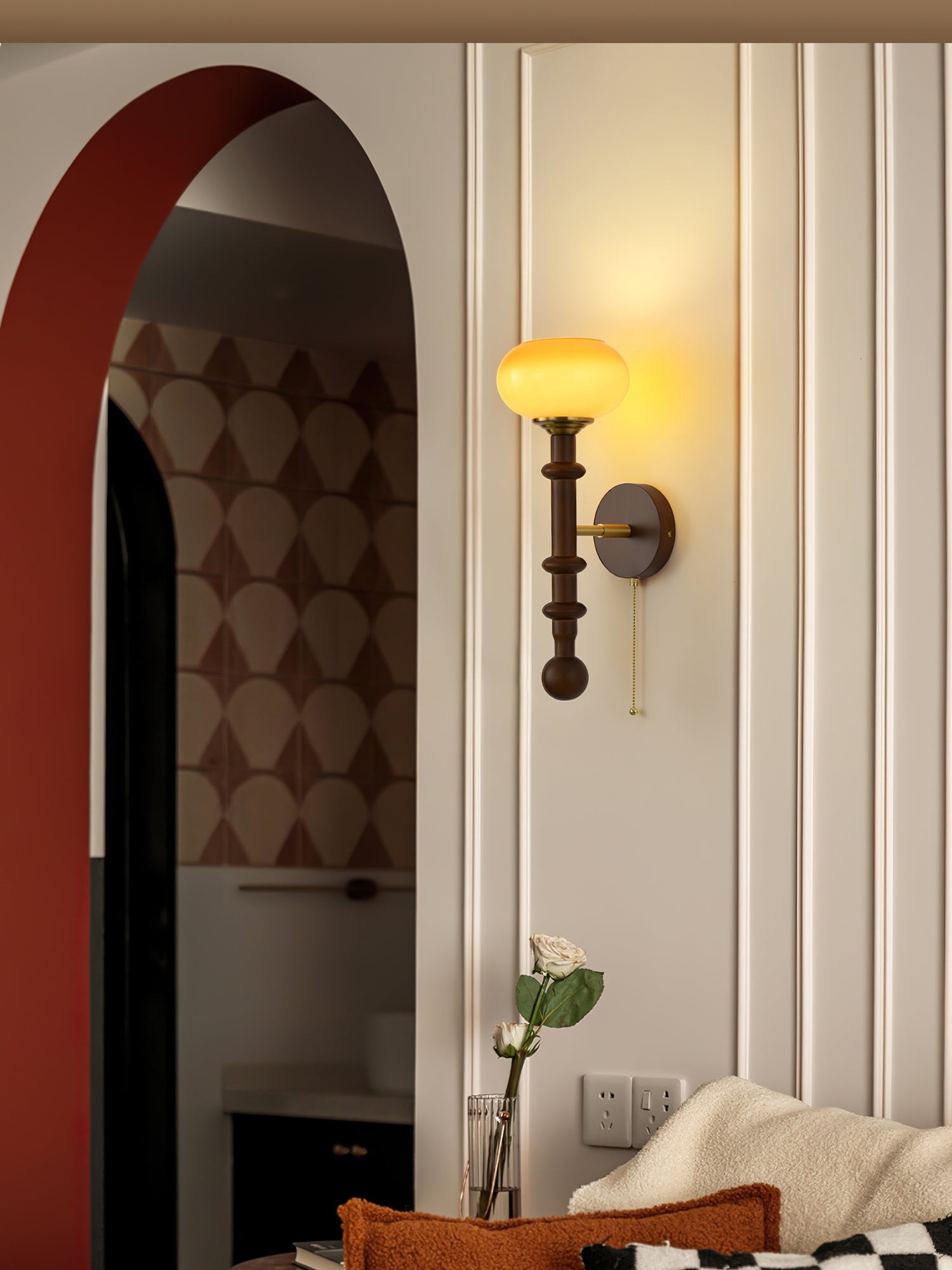 Retro Massief Houten Serie Wandlamp HL769