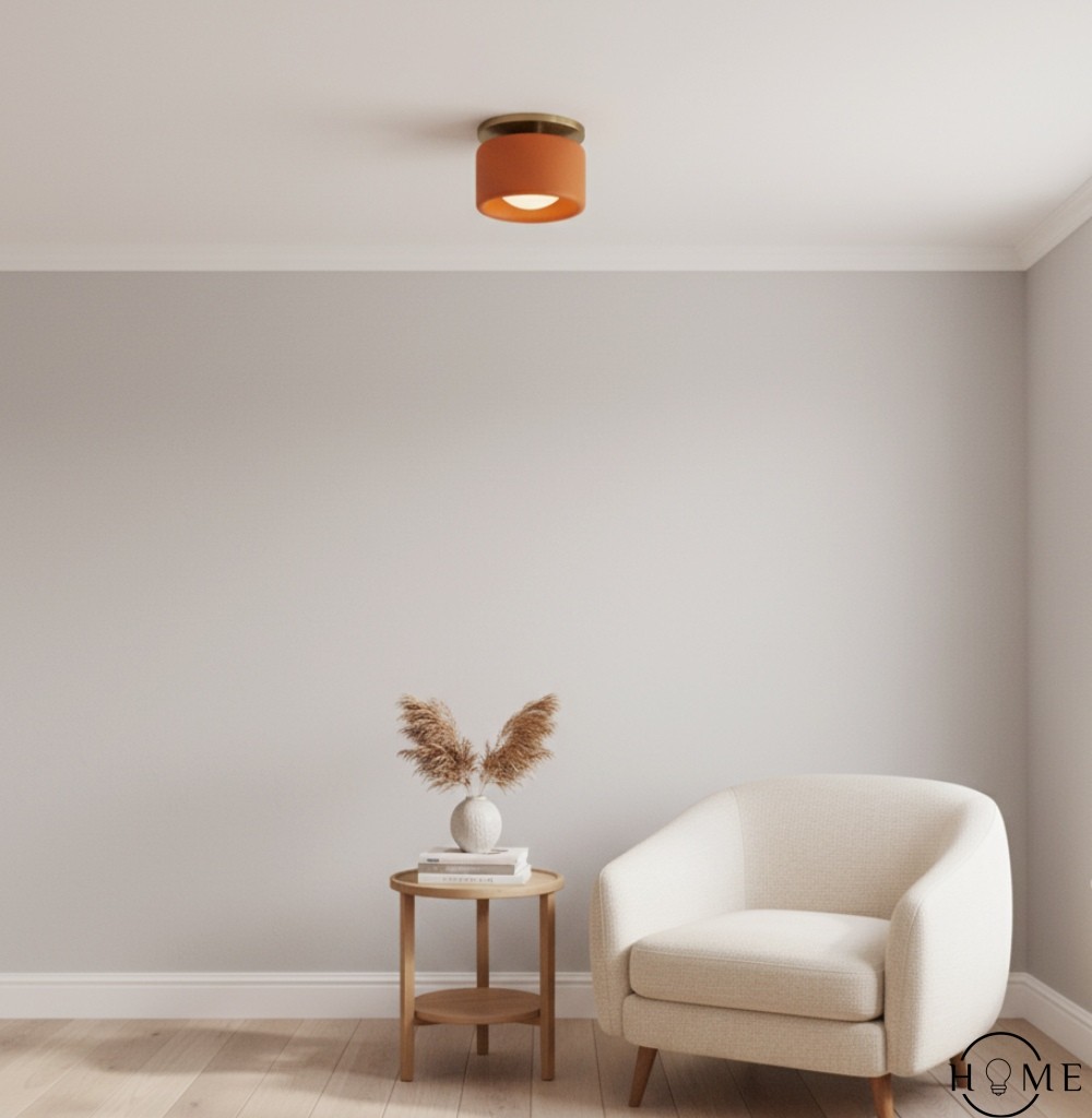 Cerova moderne porseleinen plafondlamp met elegante ivoorkleurige kap HL1621