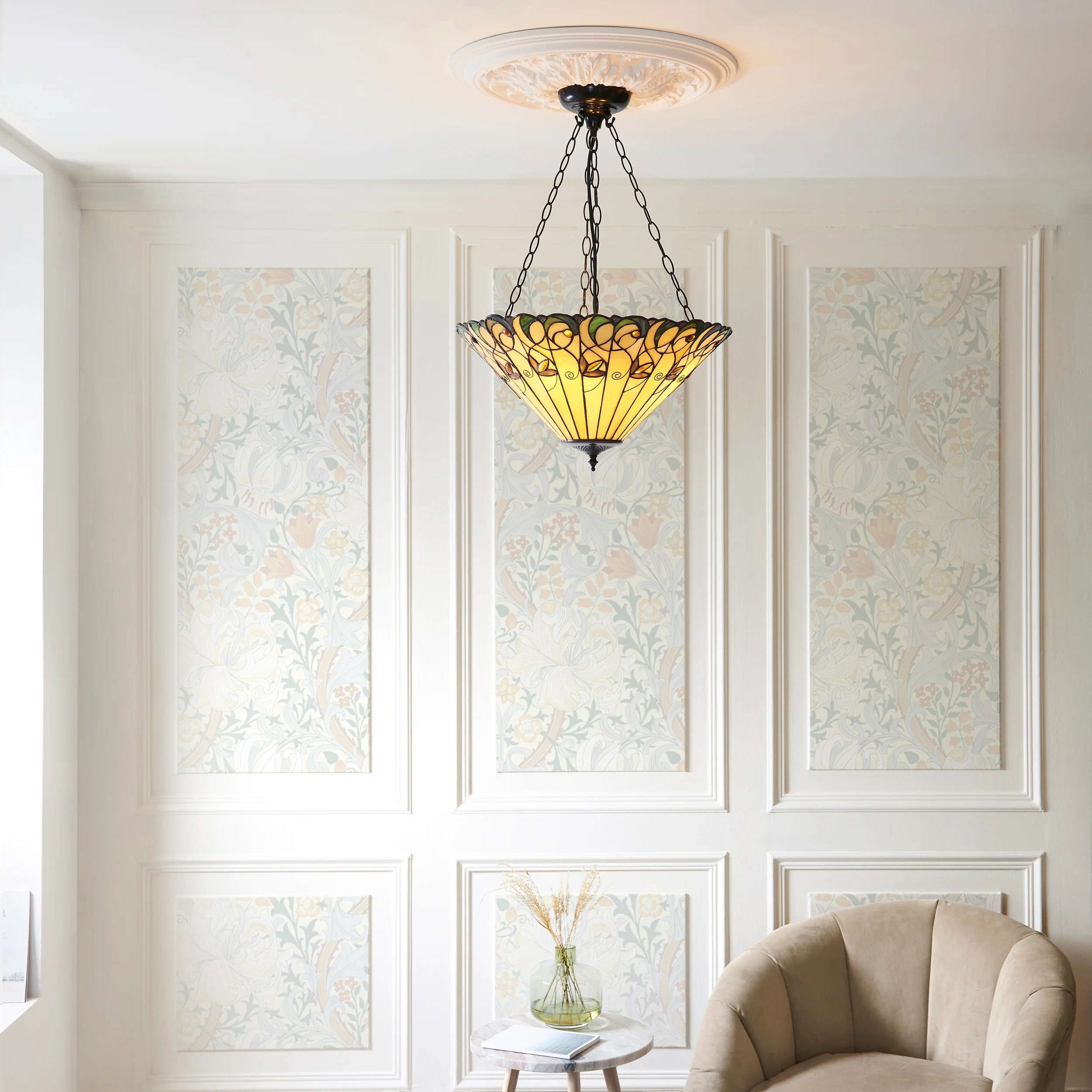 TF Jamelia Lamp - Decoratief glaskunstwerk - Plafondlamp in tijdloze stijl voor de hal HL2242