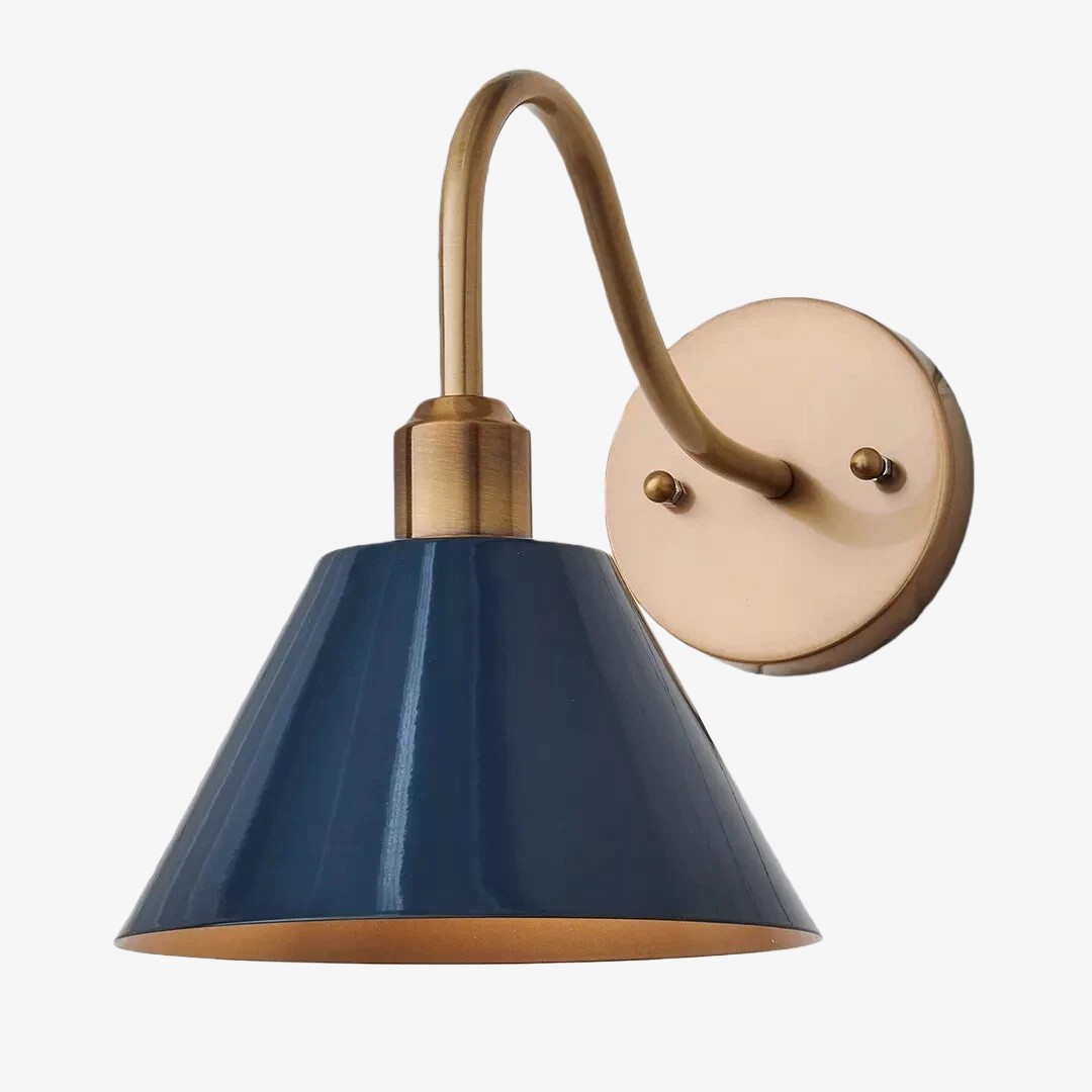 Narix taps toelopende metalen wandlamp - Strak industrieel ontwerp in eigentijdse stijl voor slaapkamer en woonkamer HL2333