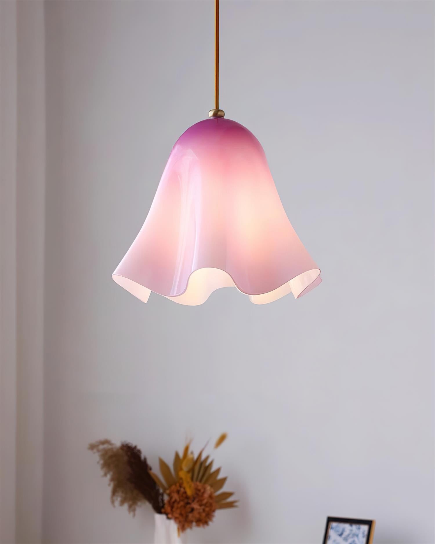 Bellina Artistieke Glazen Hanglamp - Moderne Bloei Geïnspireerde Hangende Plafondlamp HL1641