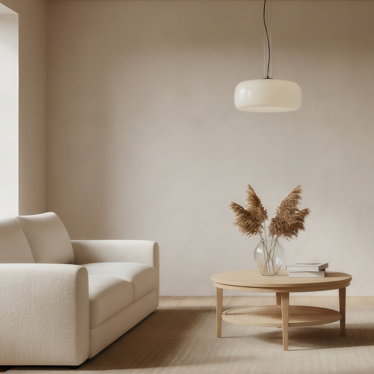 Lunorae ronde glazen hanglamp - moderne sculpturale verlichting voor de woonkamer HL2453