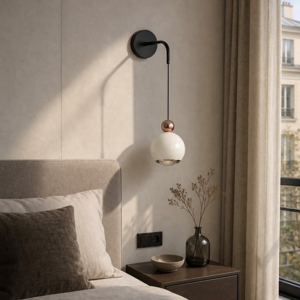 Glintap Nordic Globe wandlamp - minimalistische accentlamp voor slaapkamerinterieur HL3537